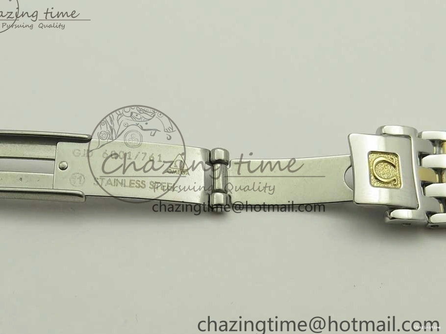0523 Attractive De Ville Prestige Ladies 32.7mm SS MKF 1:1 Best Edition White Dial Roman Markers on SS YG Bracelet MIYOTA 7965